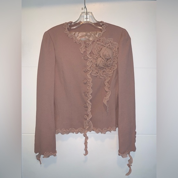 Moschino Cheap Chic Coral Ribbon SUIT Jacket Two Piece US 8 - Picture 3 of 9